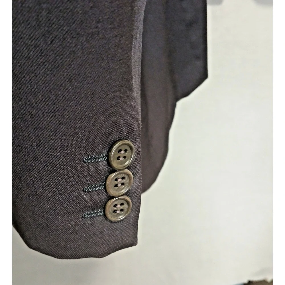 Mani by Giorgio Armani Mens Blazer Jacket Size 42L Brown‎ Virgin Wool Sport Coat